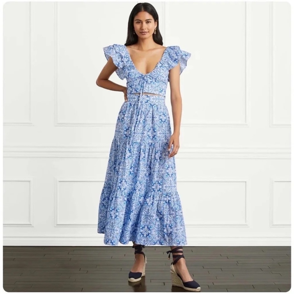 HILL HOUSE SET!! Alexa Top & Camilla Maxi Skirt - Blue Mosaic